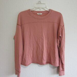 MADEWELL Muted/Faded Pink M Pullover Long Sleeve Relaxed Cotton Top